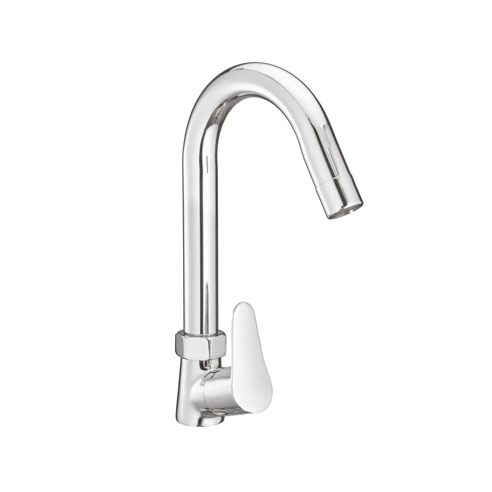 SWAN NECK TAP WITH J SPOUT AND LEFT HAND OPERATING KNOB