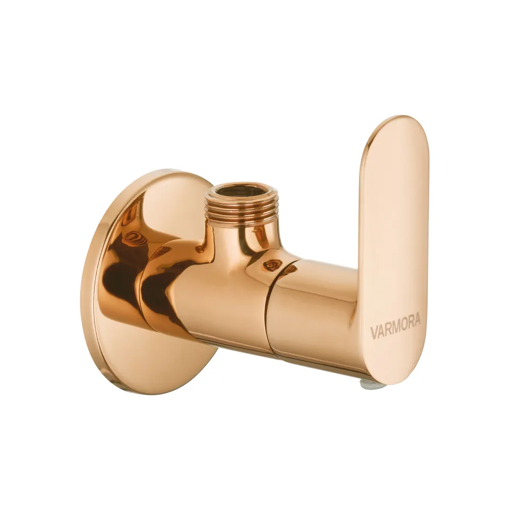 Angular stop cock wall flange