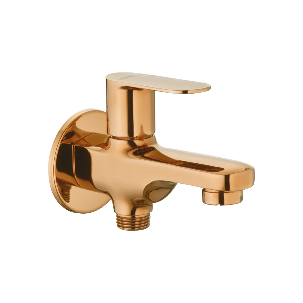 Bib cock 2 way with wall flange