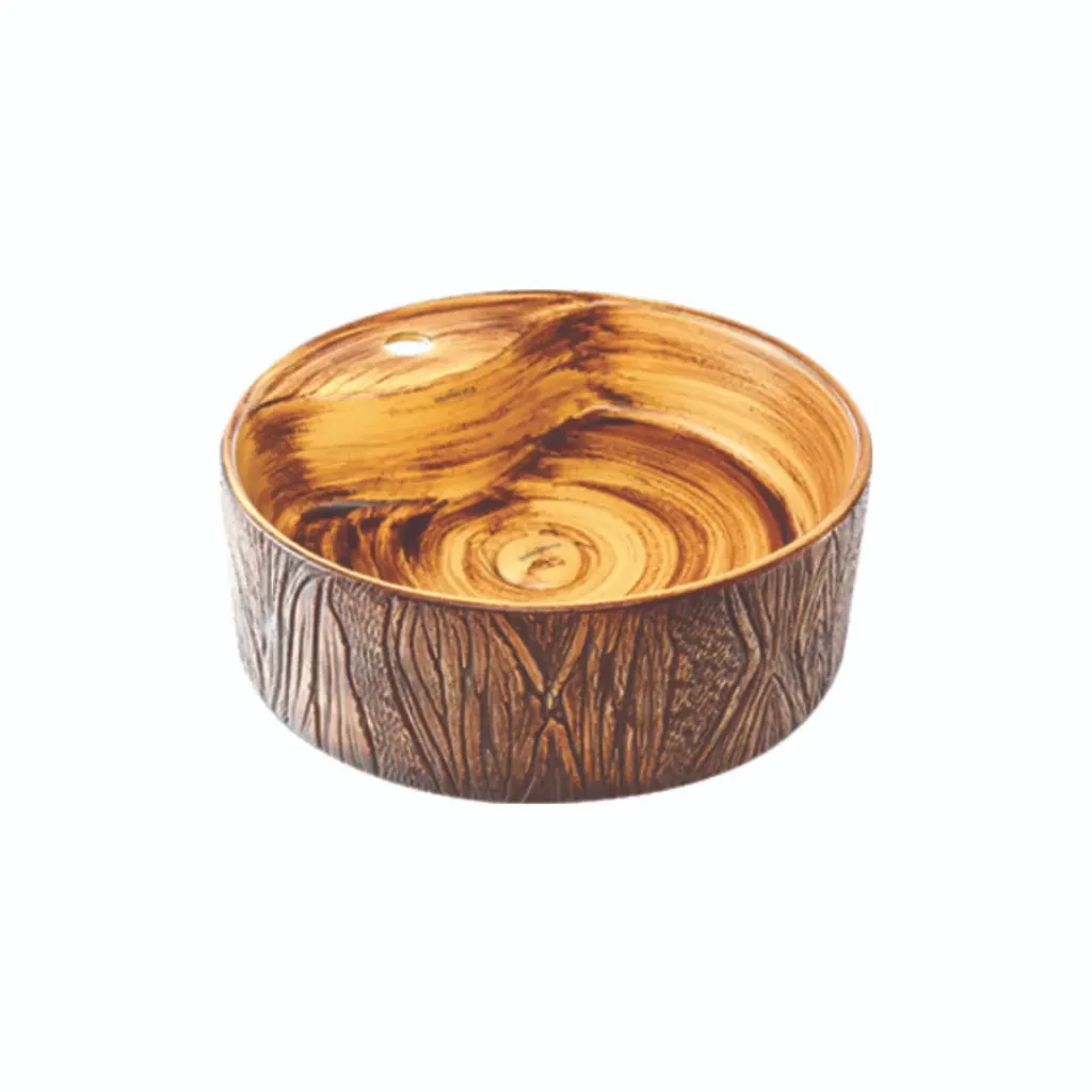 Wood Trunk Table Top Washbasin